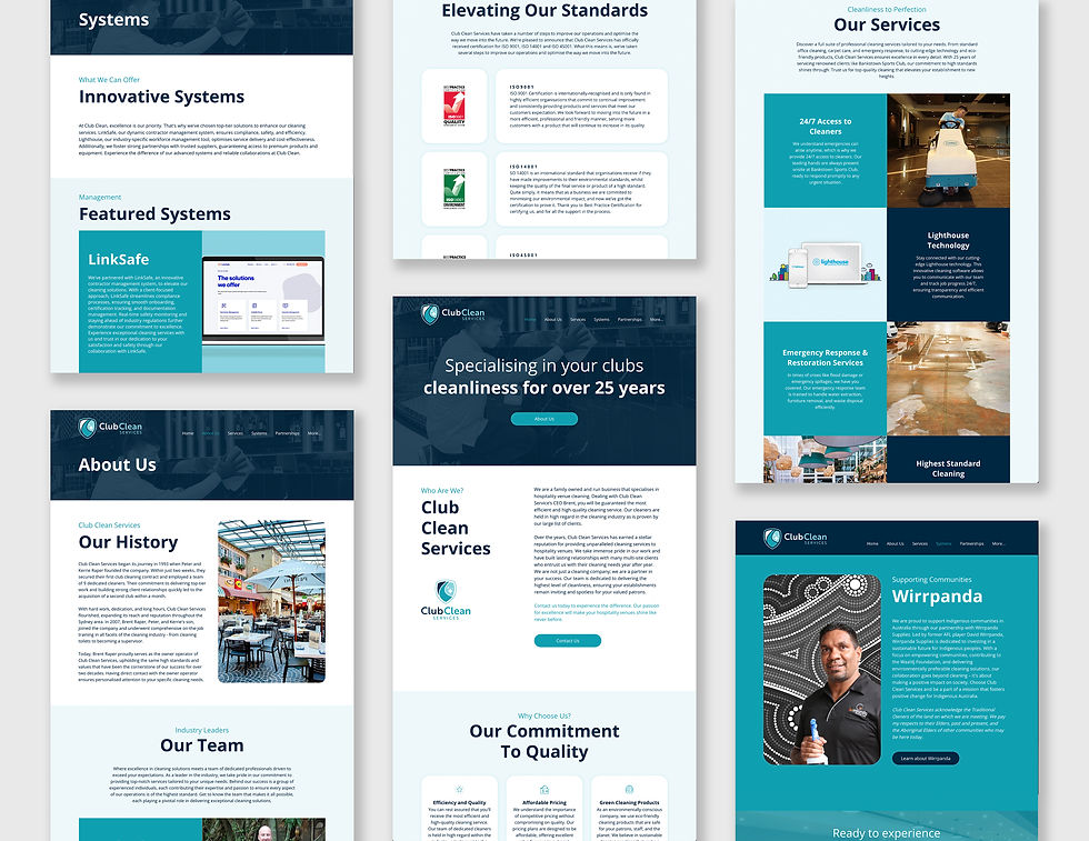 Club Clean Responsive Design