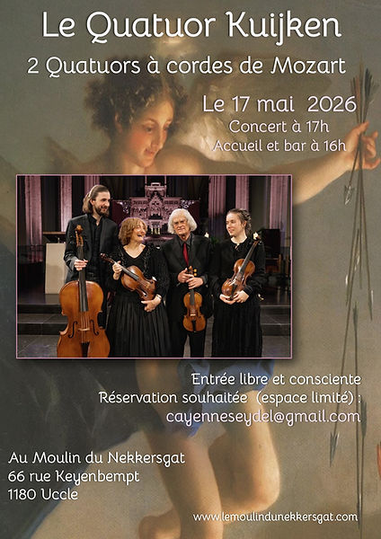 Le quatuor Kuijken au Moulin du Nekkersgat - 1180 Bruxelles