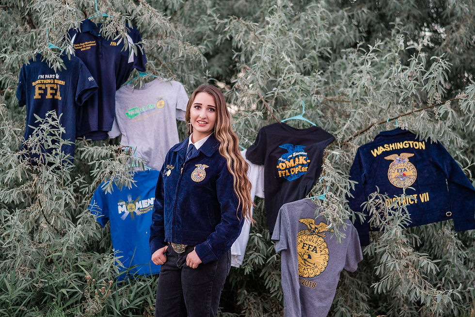 Riata with her FFA gear!