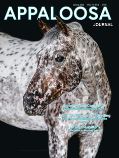 Appaloosa Journal magazine cover, photographed in McMinnville, Oregon