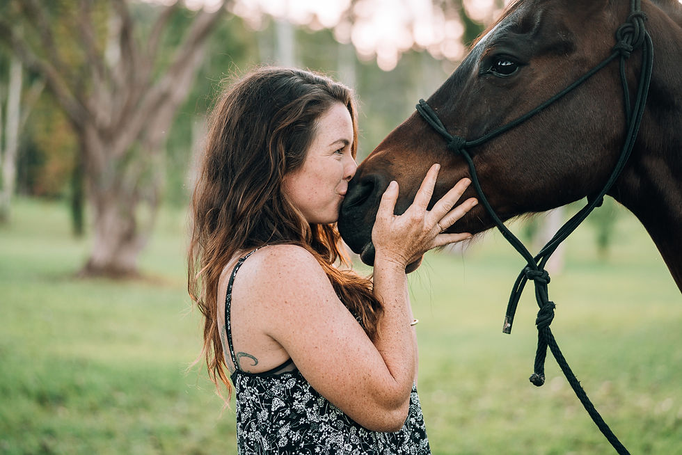Francesca kissing Avi