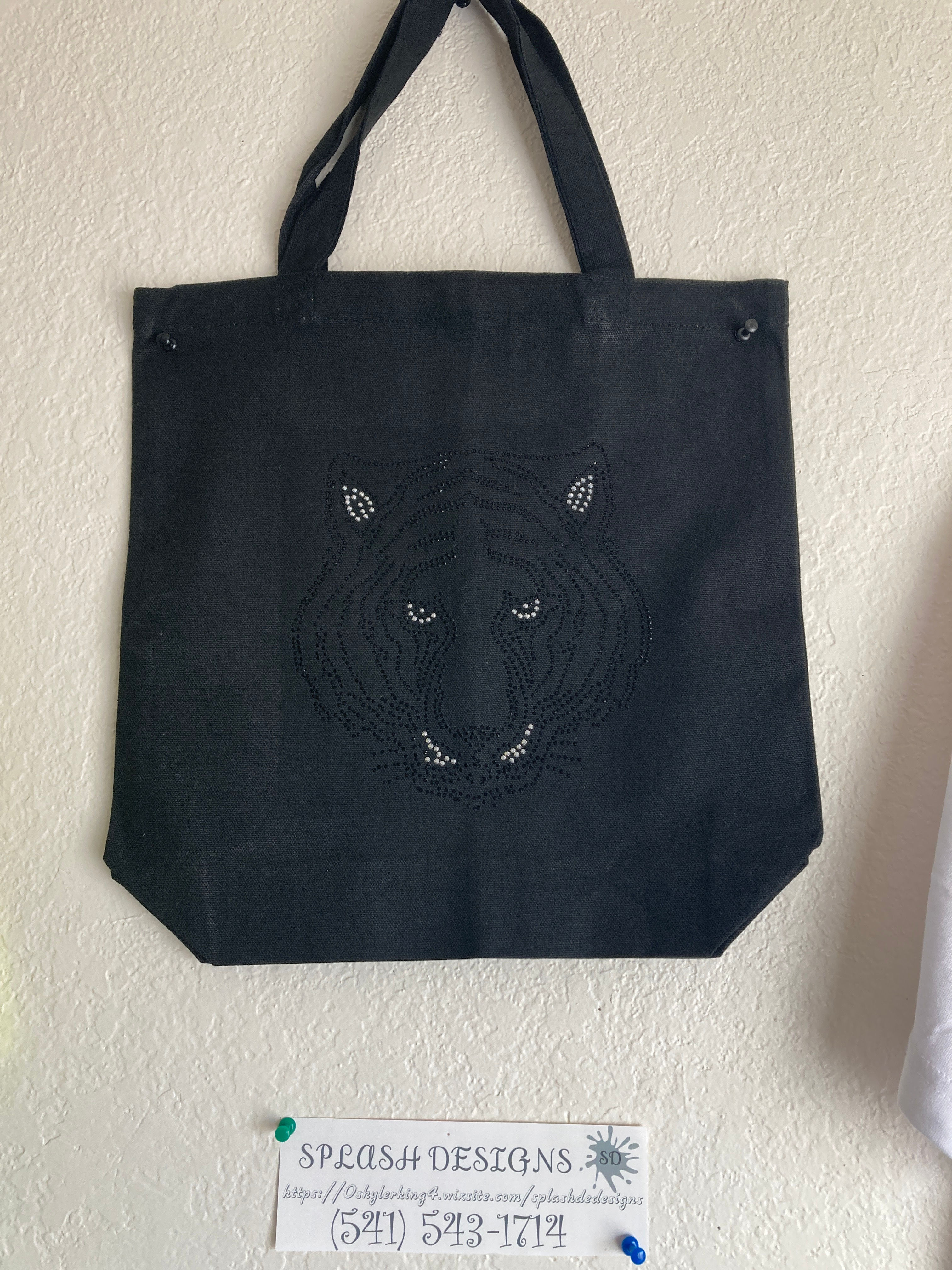 Bling out Tiger tote bag
