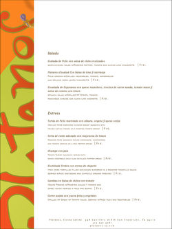 Platanos Lunch Menu