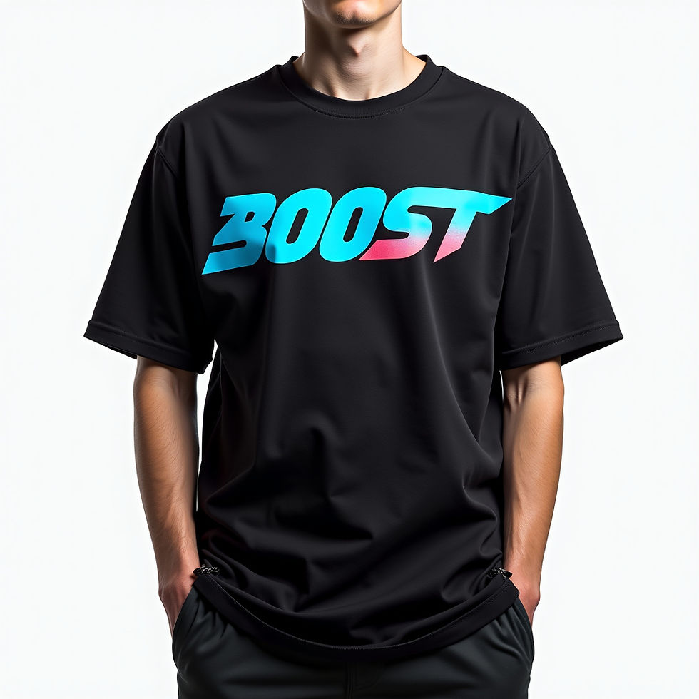 Neon Mavi Gamer Tişörtü
