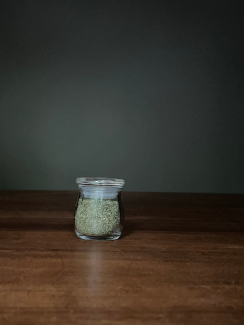 catnip in a glass jar