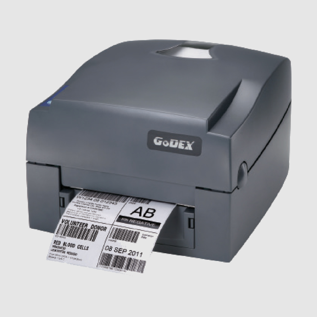 GoDEX G500U Desktop label printer – Representative G500 product-family chassis image shared by G500U, G500 UES, G530 UES. Exact regional ports and hardware may differ.