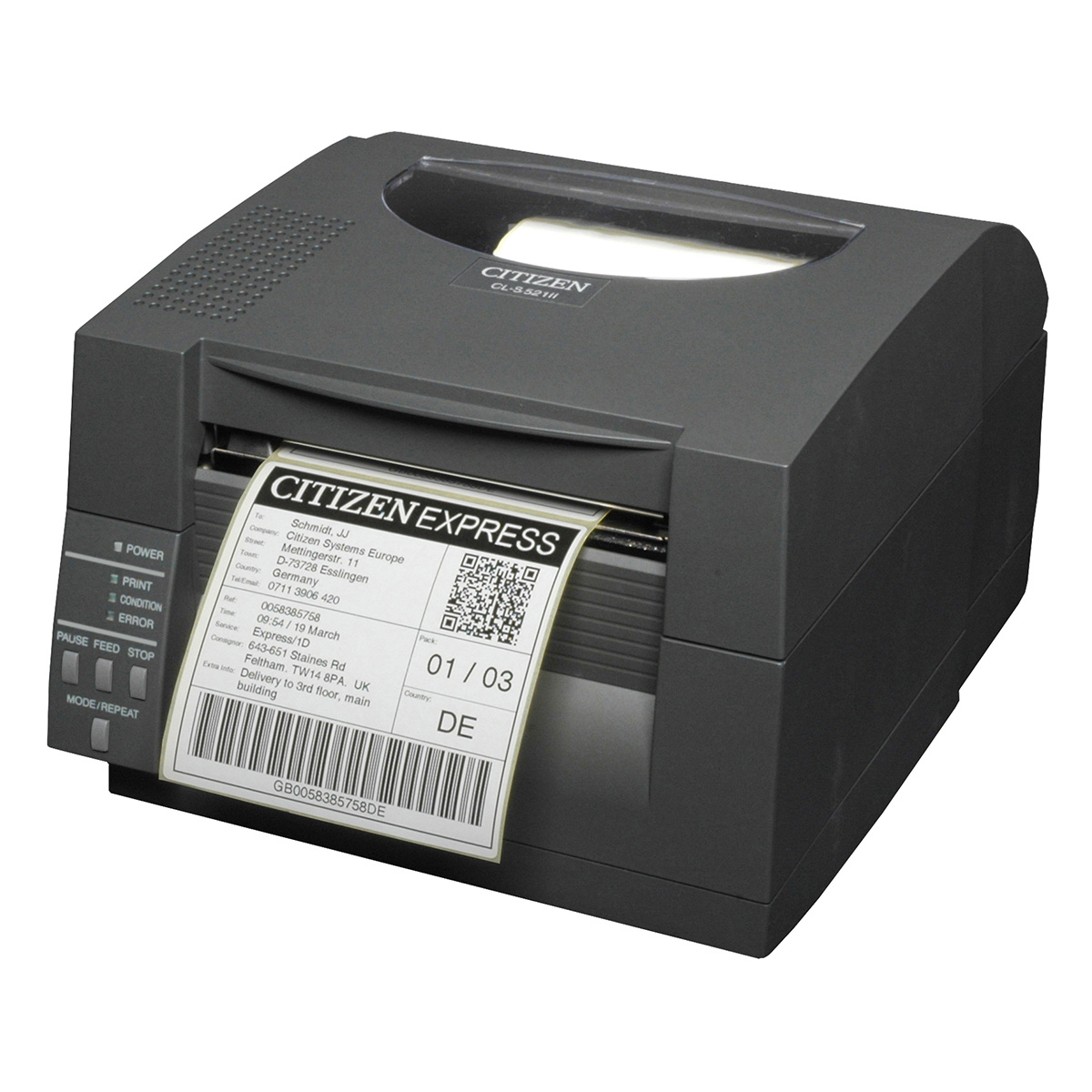 Citizen CL-S521II barcode printer official product photo