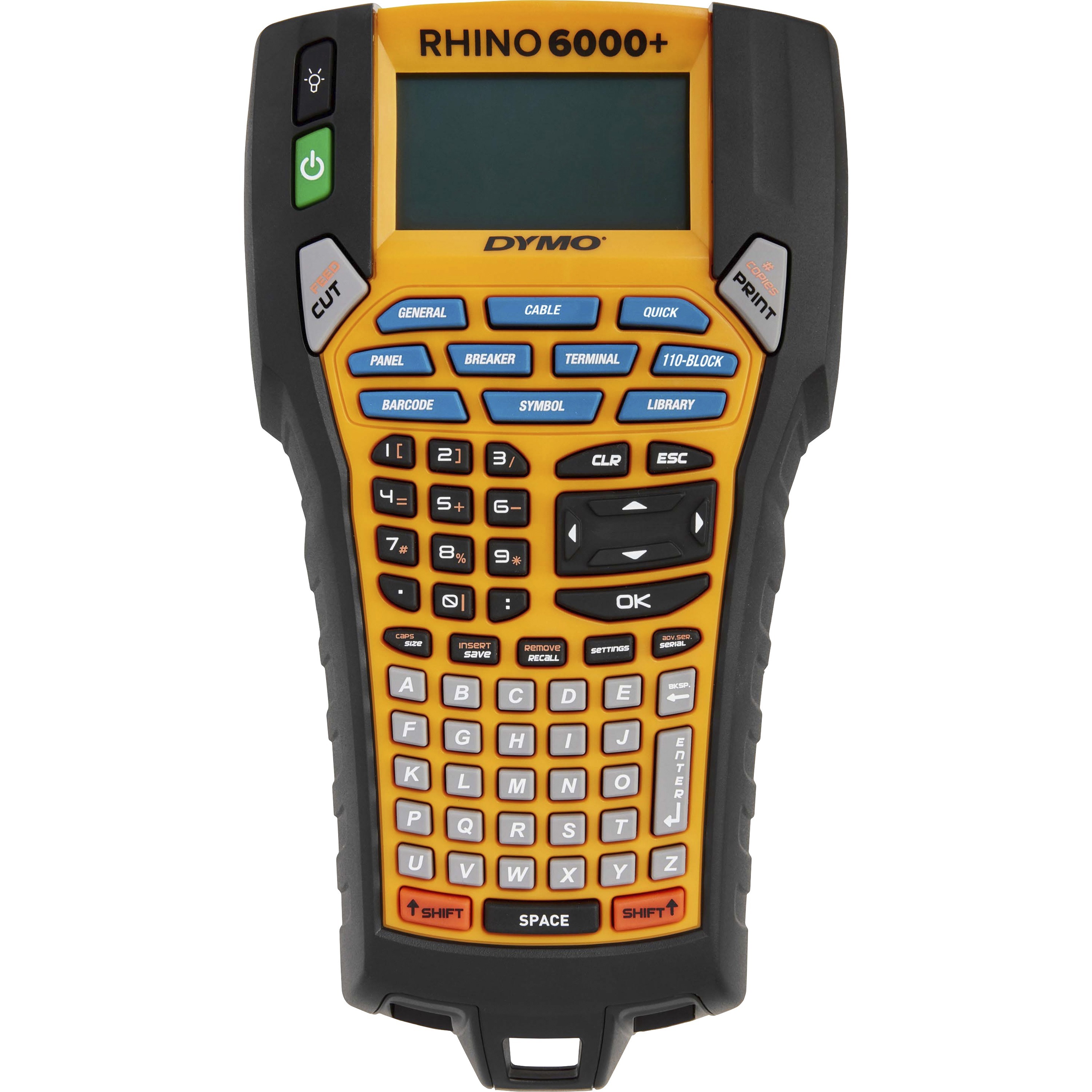 Actual DYMO Rhino 6000+ label printer — individual model photograph on clean white product background