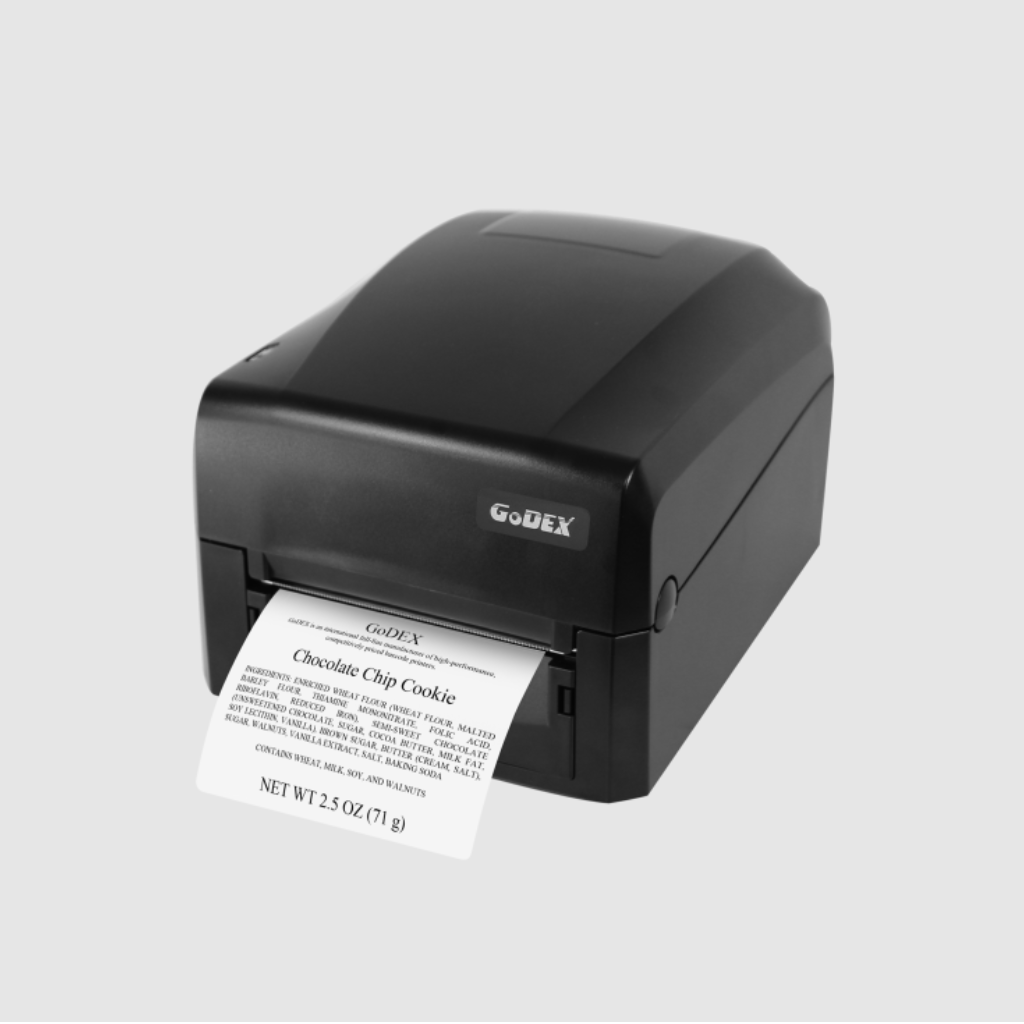GoDEX GE300 Desktop label printer – Representative GE300 product-family chassis image shared by GE300, GE330. Exact regional ports and hardware may differ.