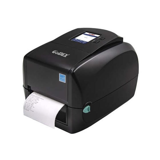 GoDEX RT863i+ High-resolution desktop label printer – Model-referenced commercial product photograph; accessory and country part-number variation may differ.