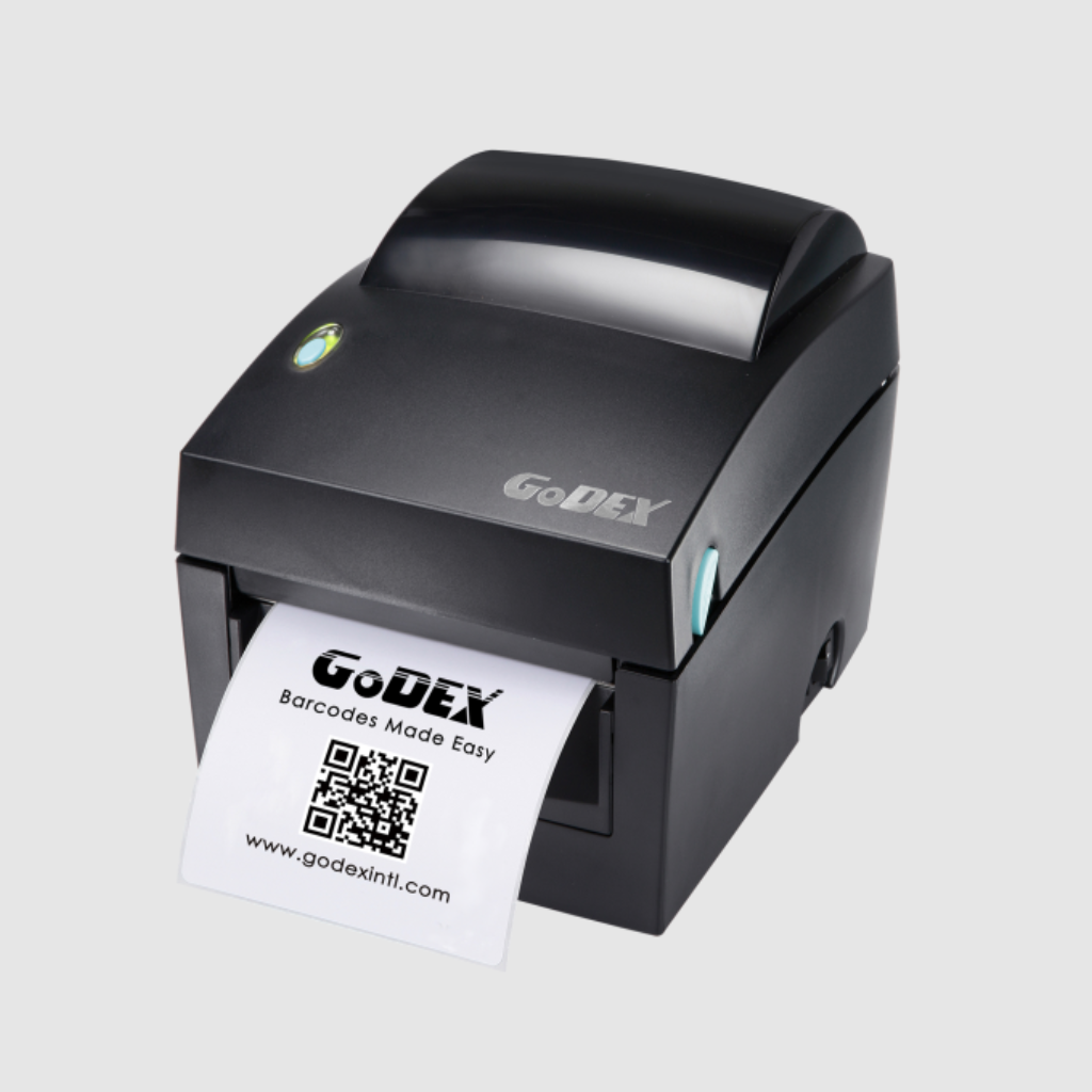 GoDEX DT4x+ Direct thermal desktop label printer – Representative DT4X product-family chassis image shared by DT4x+, DT43x+. Exact regional ports and hardware may differ.
