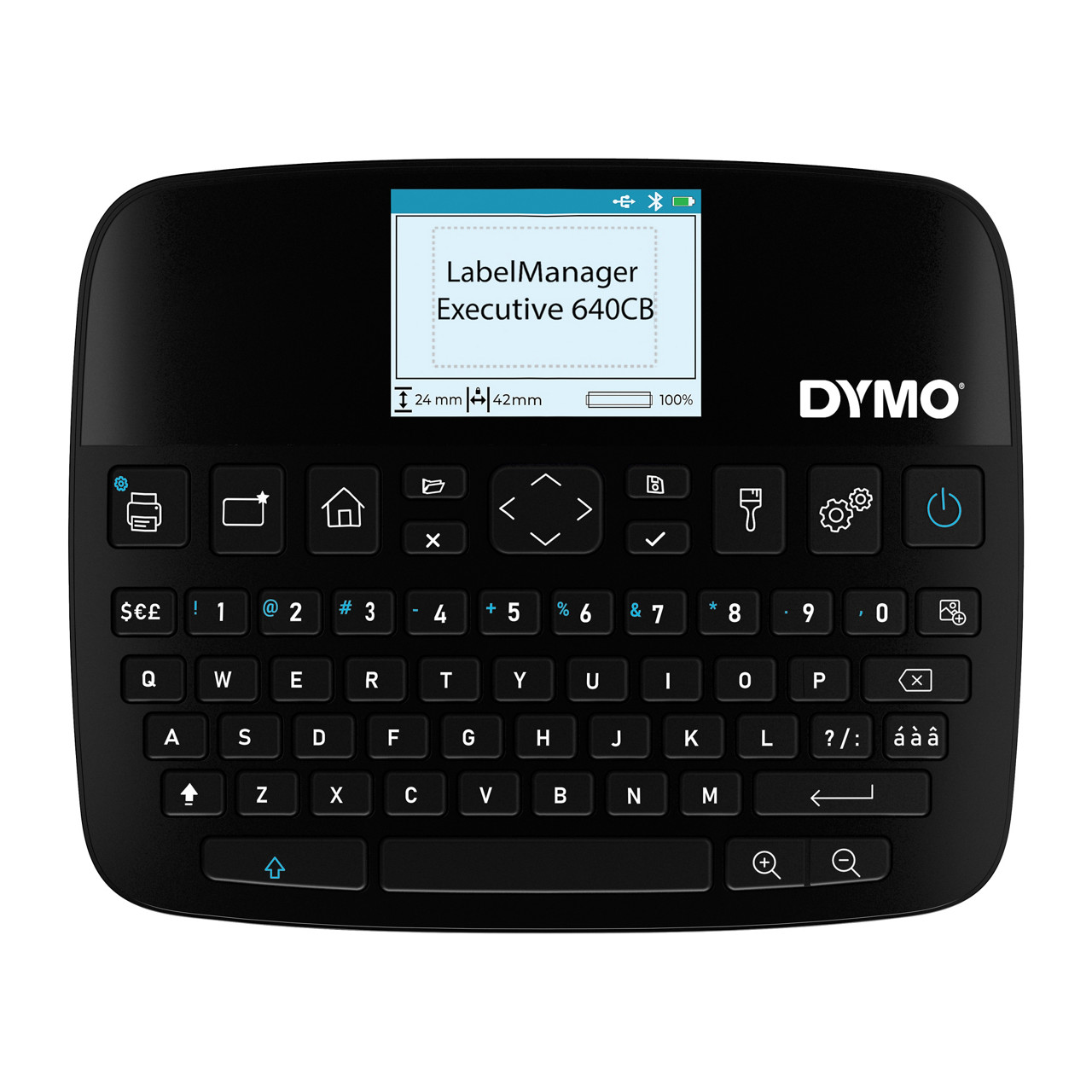 Actual DYMO LabelManager Executive 640 CB label printer — individual model photograph on clean white product background