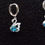 Miniatura: Pendientes cisnes de plata esterlina 925