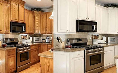 Kitchen Cabinet Refinishing Before and After Results