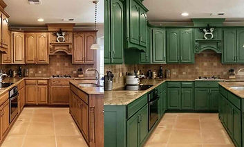 Kitchen Cabinet Refinishing Before and After Results