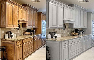 Kitchen Cabinet Refinishing Before and After Results