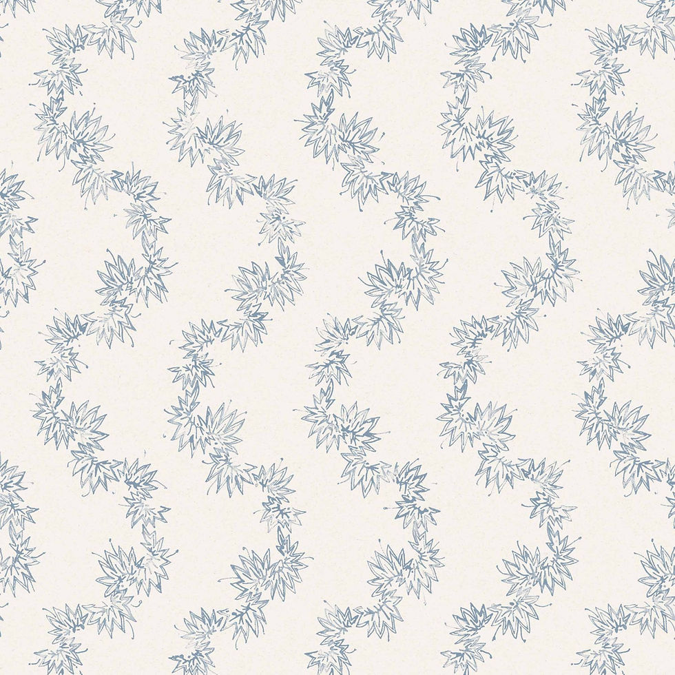 Thumbnail: Quercus & Co - Meander in Morning Blue Fabric