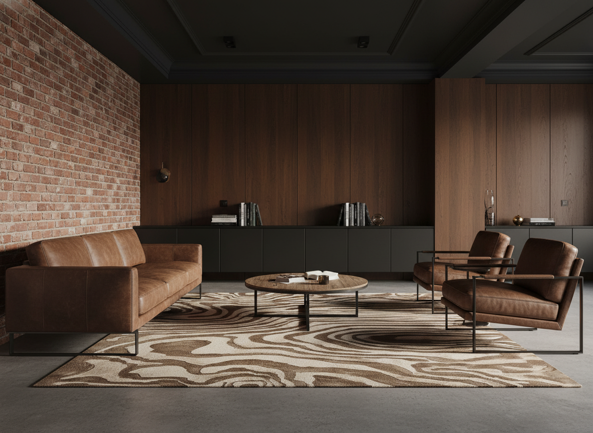 Grain Study Walnut Rug