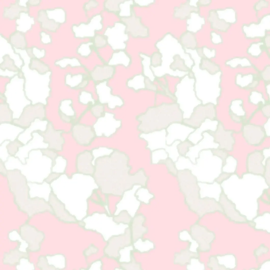 MAB Studio - Floral Lines Bubblegum Fabric