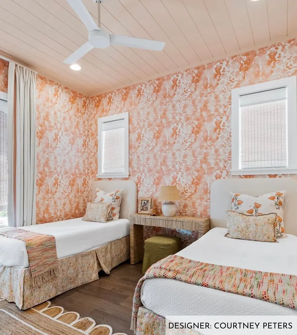 Thumbnail: MAB Studio - Large Silk Painting II Cantaloupe Tonal Wallpaper
