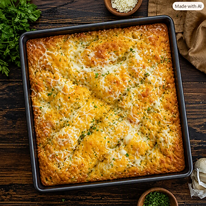 Roasted Garlic and Italian Cheese Focaccia