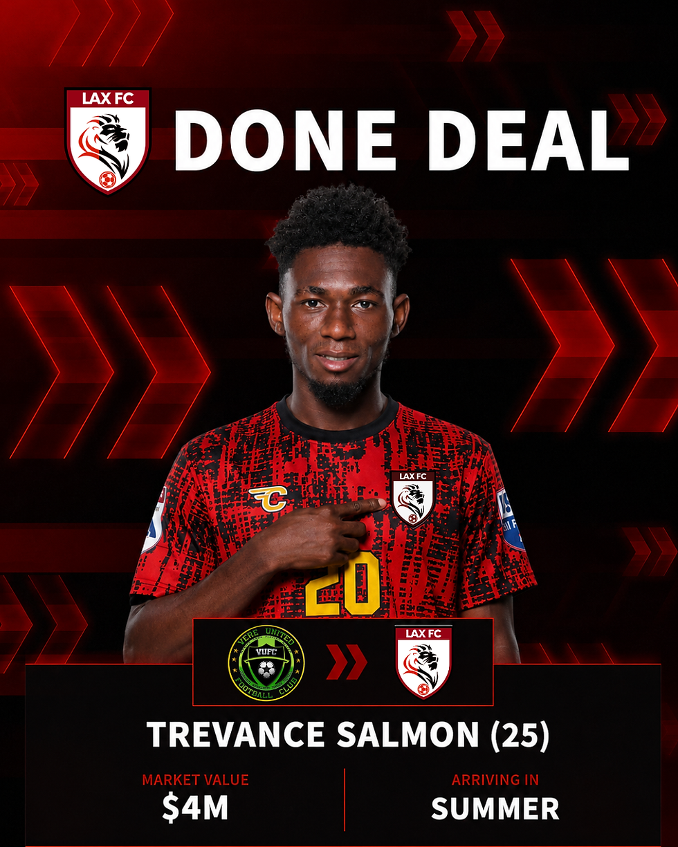LAX FC Strengthens Squad with the Signing of Jamaican Professional Trevance Salmon