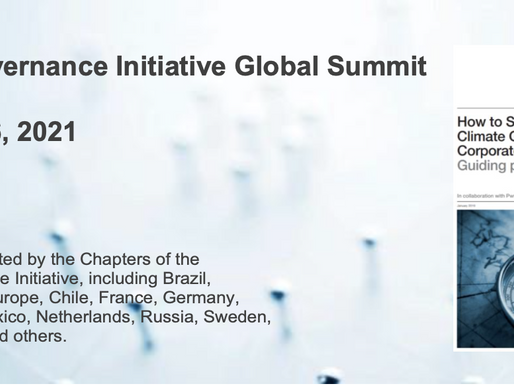 Global Summit of the Climate Governance Initiative launching today!