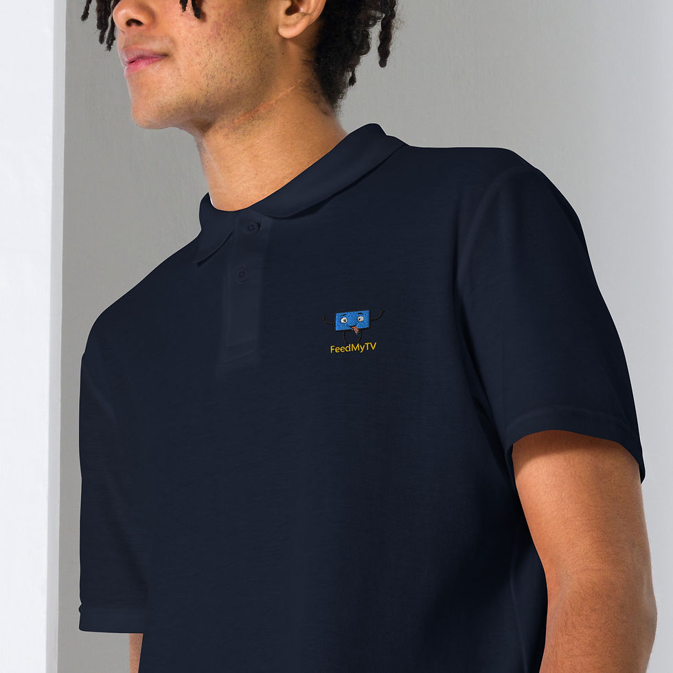 Thumbnail: FeedMyTV Front Logo Unisex Pique Polo Shirt