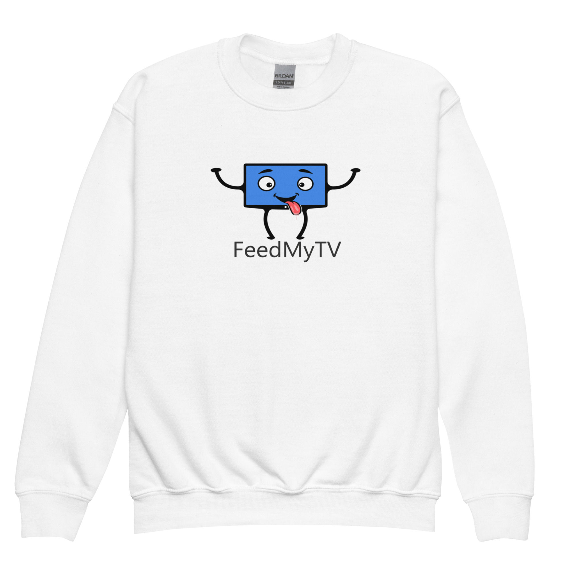 FeedMyTV Front Logo Unisex Youth Crewneck Sweatshirt