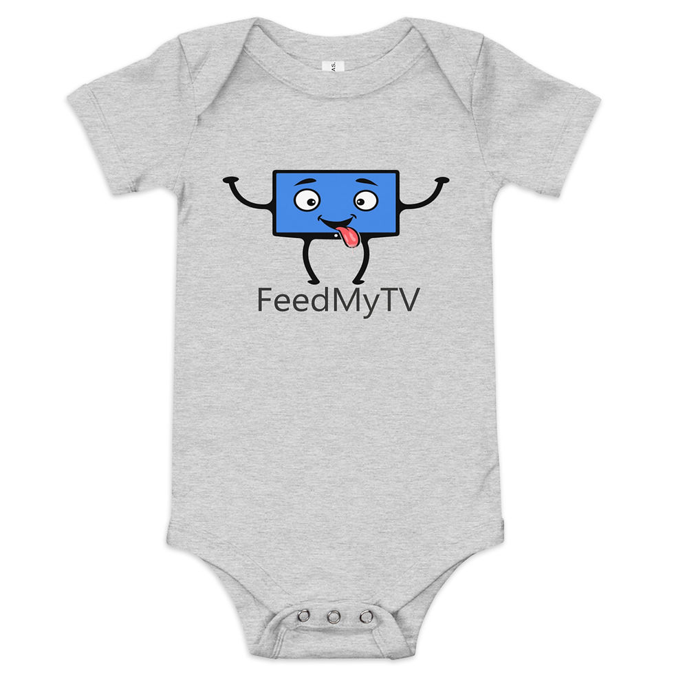 Thumbnail: FeedMyTV Front Logo Unisex Baby Short Sleeve One Piece
