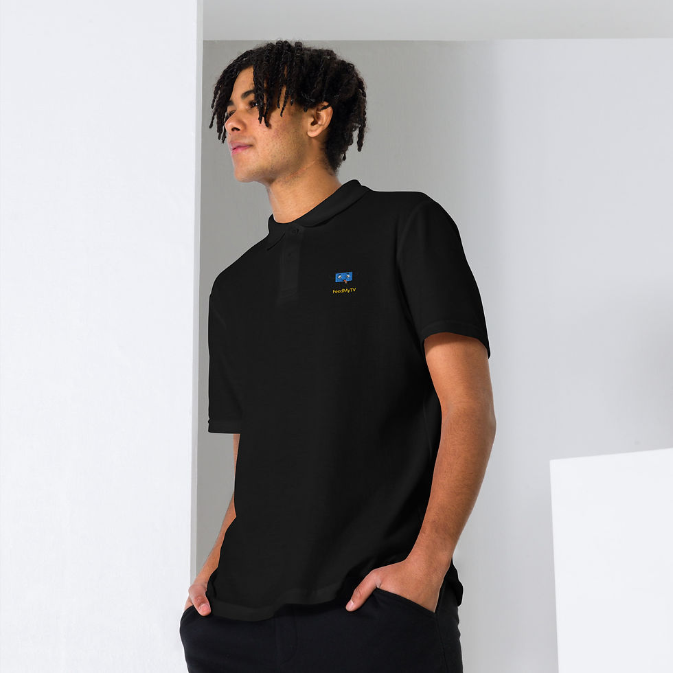 Thumbnail: FeedMyTV Front Logo Unisex Pique Polo Shirt