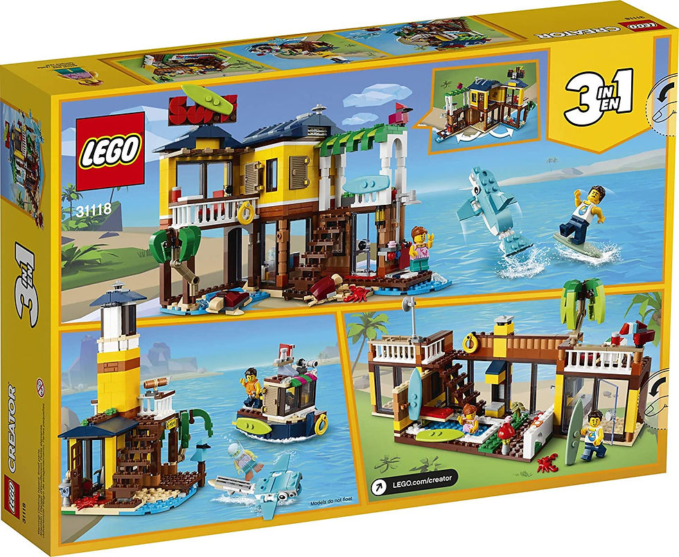 Thumbnail: LEGO Creator 3in1 Surfer Beach House 31118 Building Kit Featuring Beach Hut and
