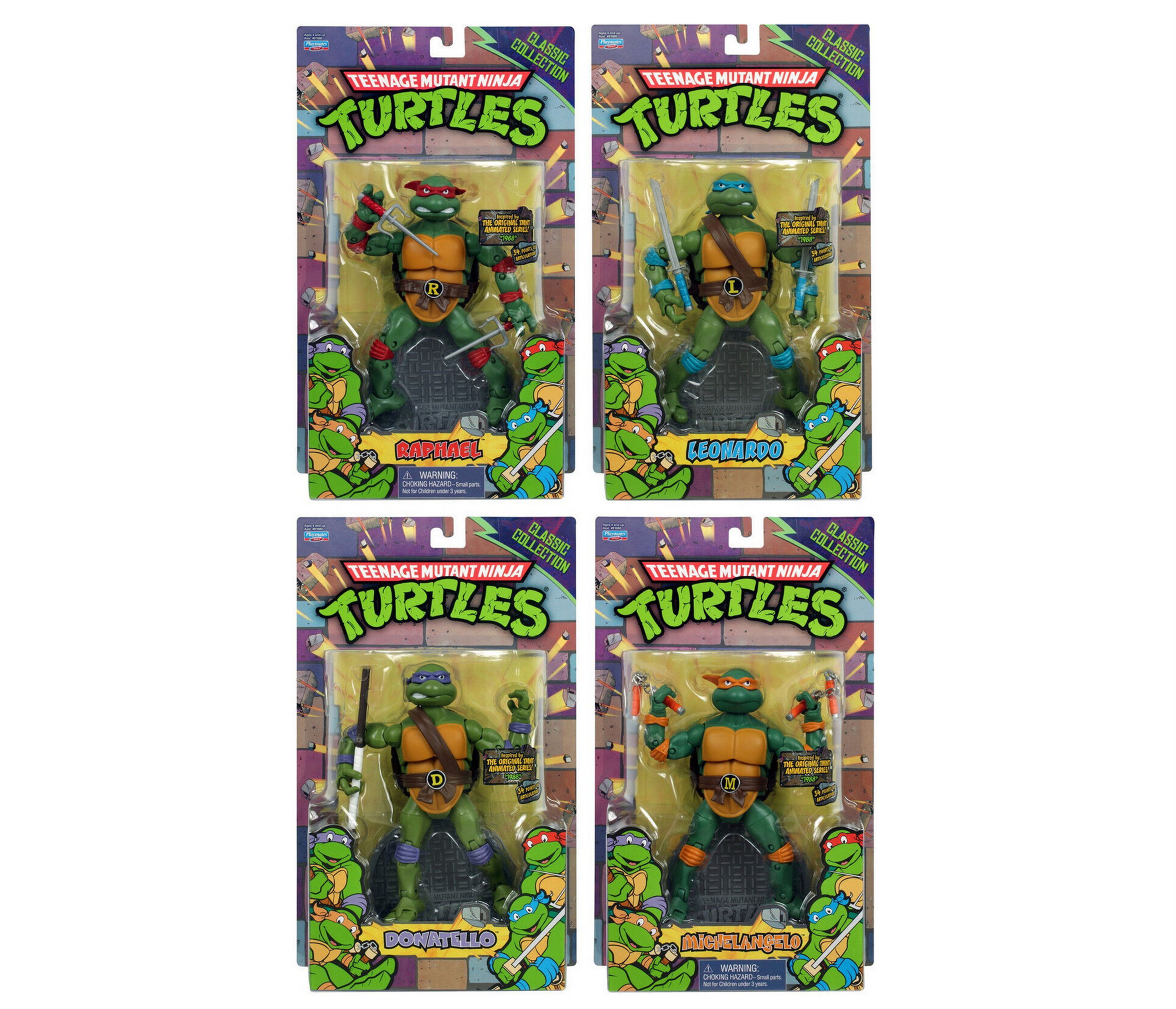 TEENAGE MUTANT NINJA TURTLES "CLASSIC" ACTION FIGURE SET OF 4 (12 pcs per box)