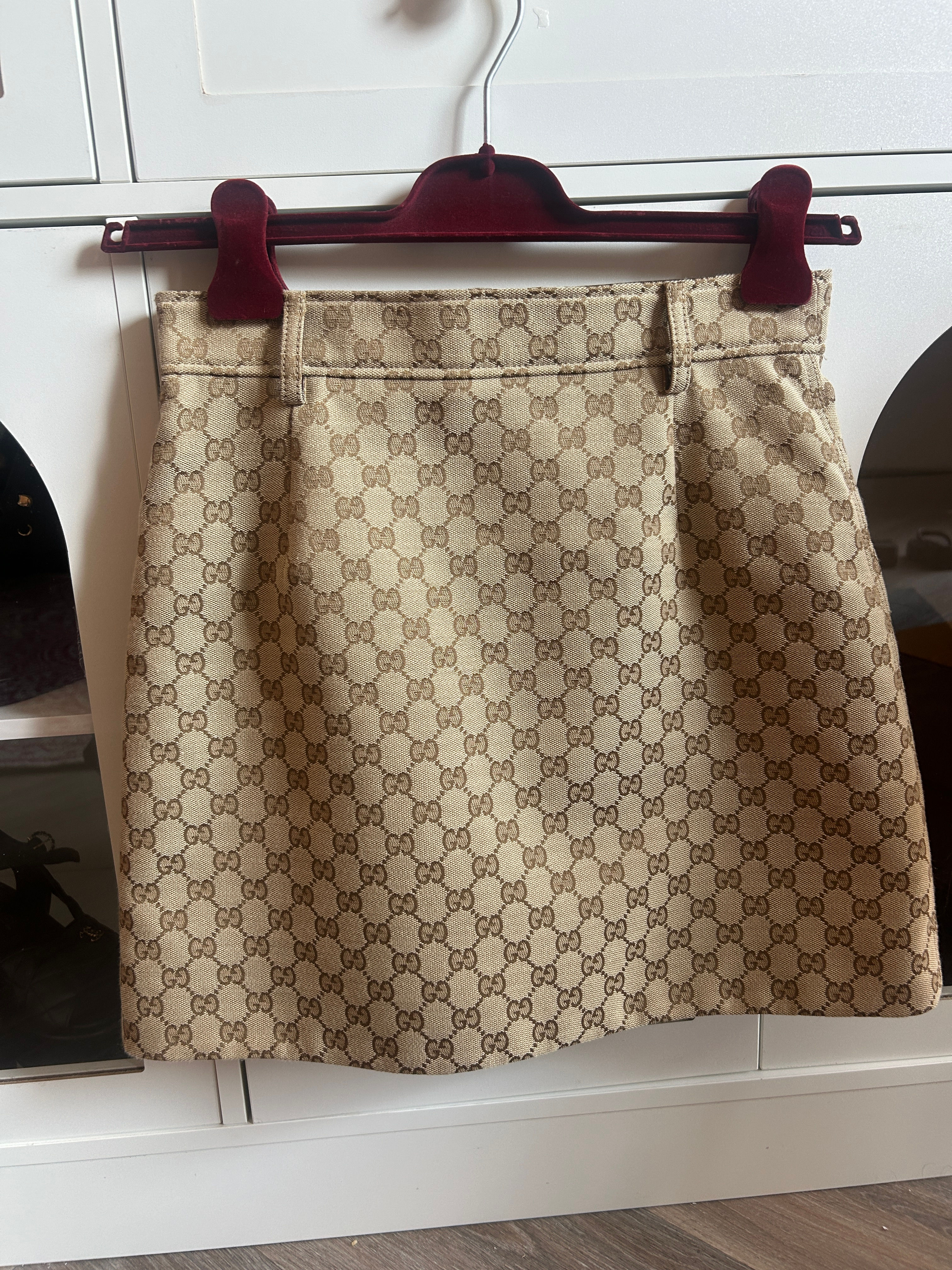 Gucci GG Supreme Jacquard Skirt-Size 38 (S)