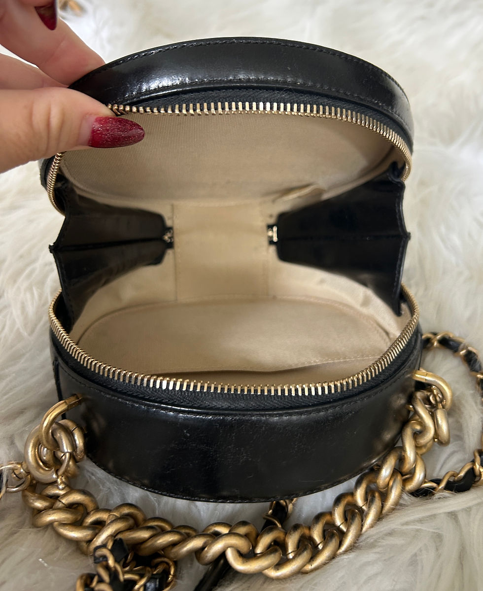 Thumbnail: CHANEL Round as Earth Bag in Black Smooth Calfskin