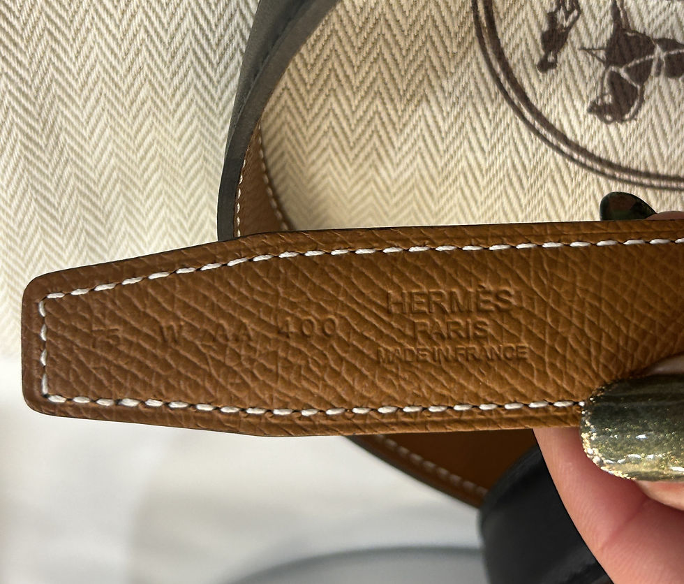 Thumbnail: Hermes Mini Constance Reversible Noir/Gold Belt 24mm w Martelee Buckle, Size 75