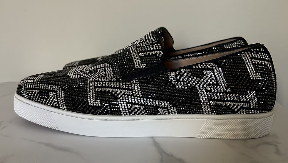 Thumbnail: Christian Louboutin Rollerboat Monogram Strass , Mens, Size 45 US 12