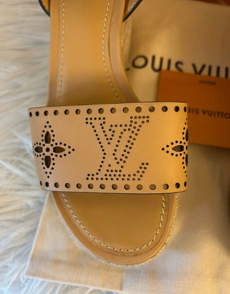 Thumbnail: Louis Vuitton Starline Espadrille Wedge Sandals Size 38 (US 8 )