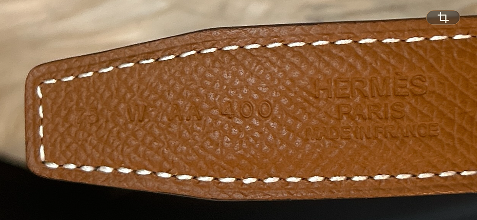 Thumbnail: Hermes Mini Constance Reversible Noir/Gold Belt 24mm w Martelee Buckle, Size 75