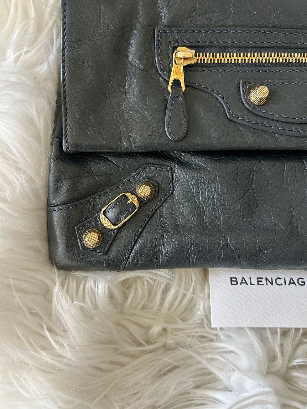 Thumbnail: Balanciaga The Giant 12 Envelope Clutch  in Dark Gris Agneau