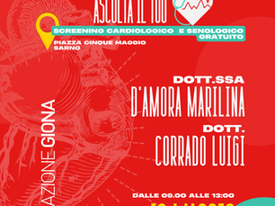 IL 16 MAGGIO A SARNO SCREENING CARDIOLOGICO E SENOLOGICO
