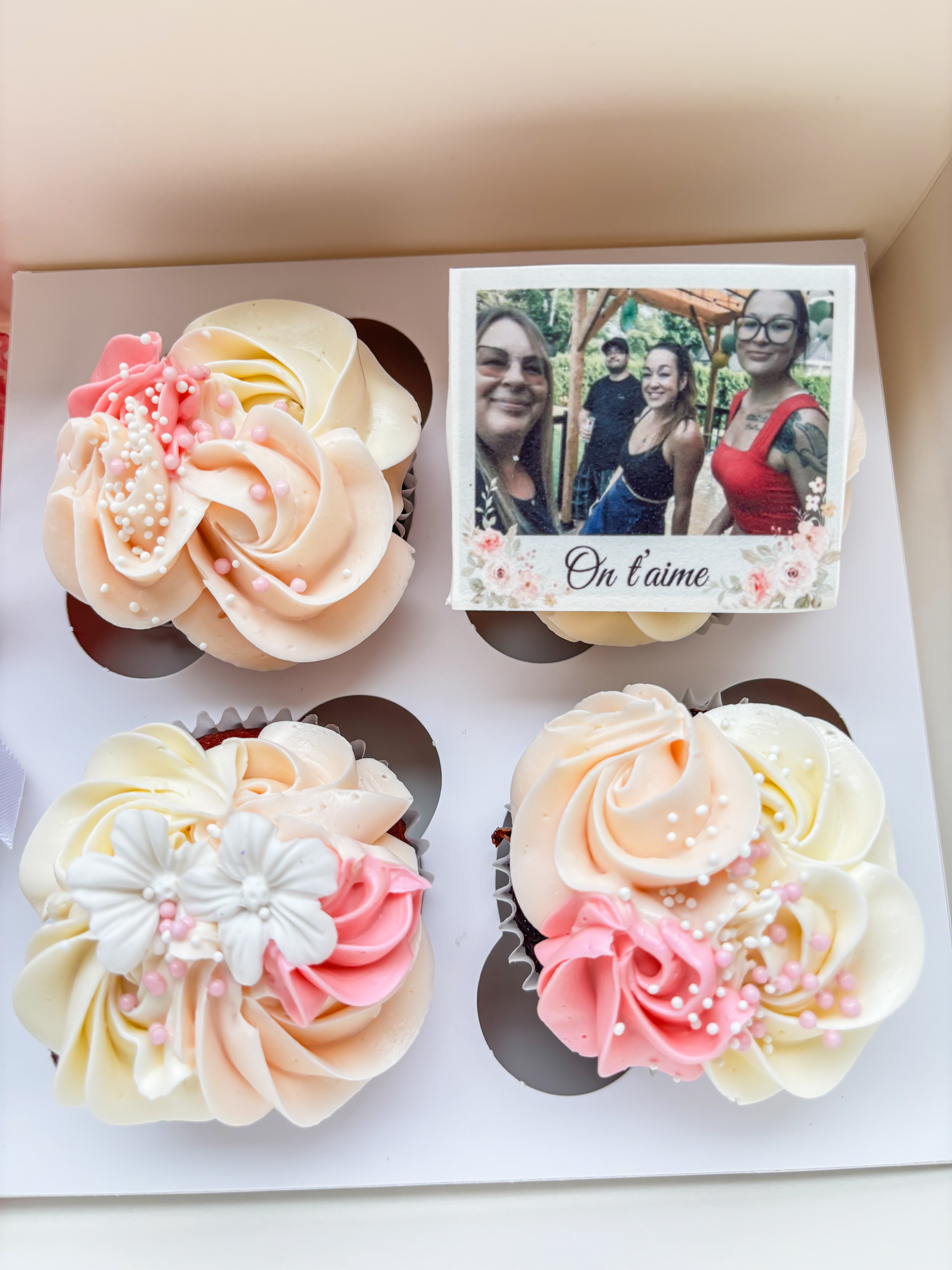 Cupcakes fête des mères personnalisée