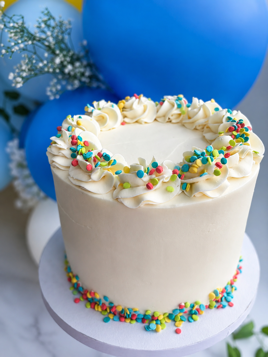 Gâteau Vanille coloré