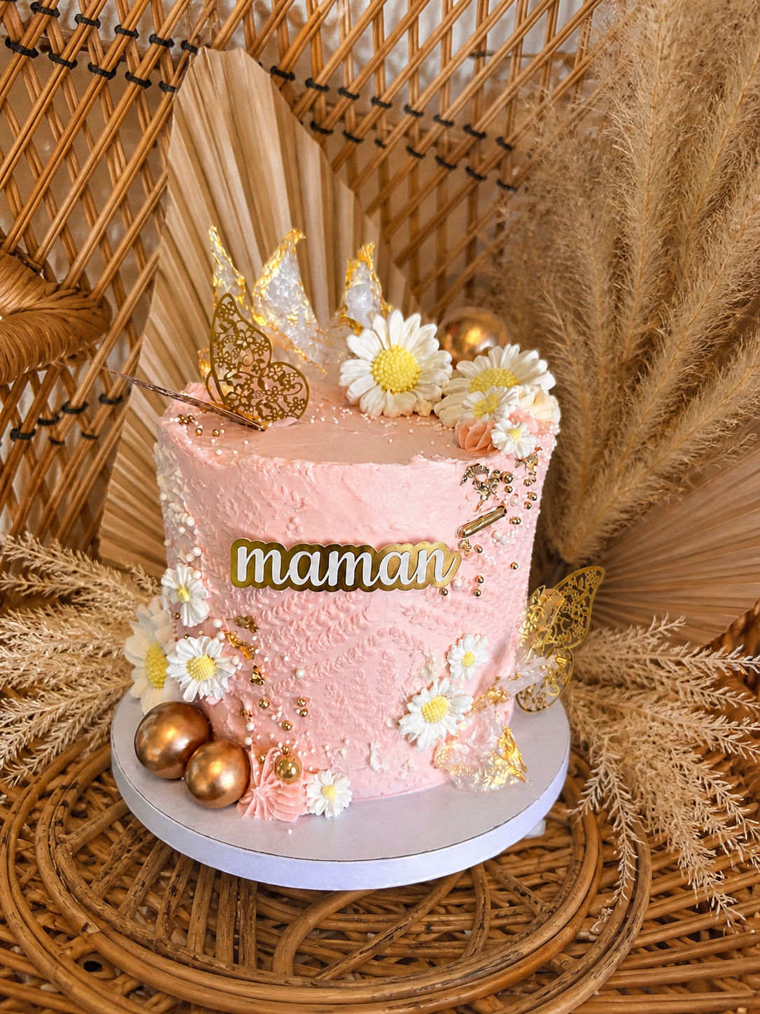 Gâteau fête des mères marguerites
