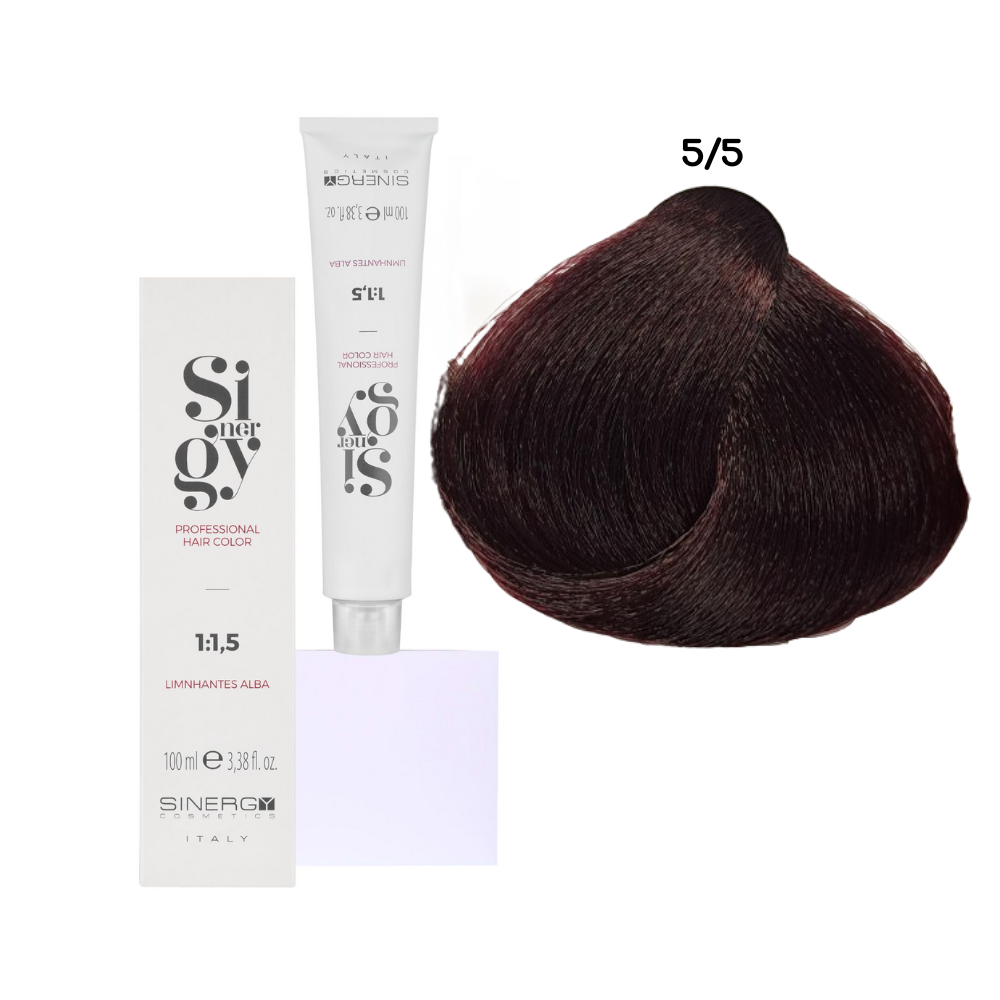 Sinergy Cosmetics matu krāsa Nr. 5/5 gaiši brūns mahagonijs 100ml