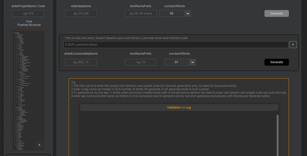 VFX pipeline tool python based | Dataline UI