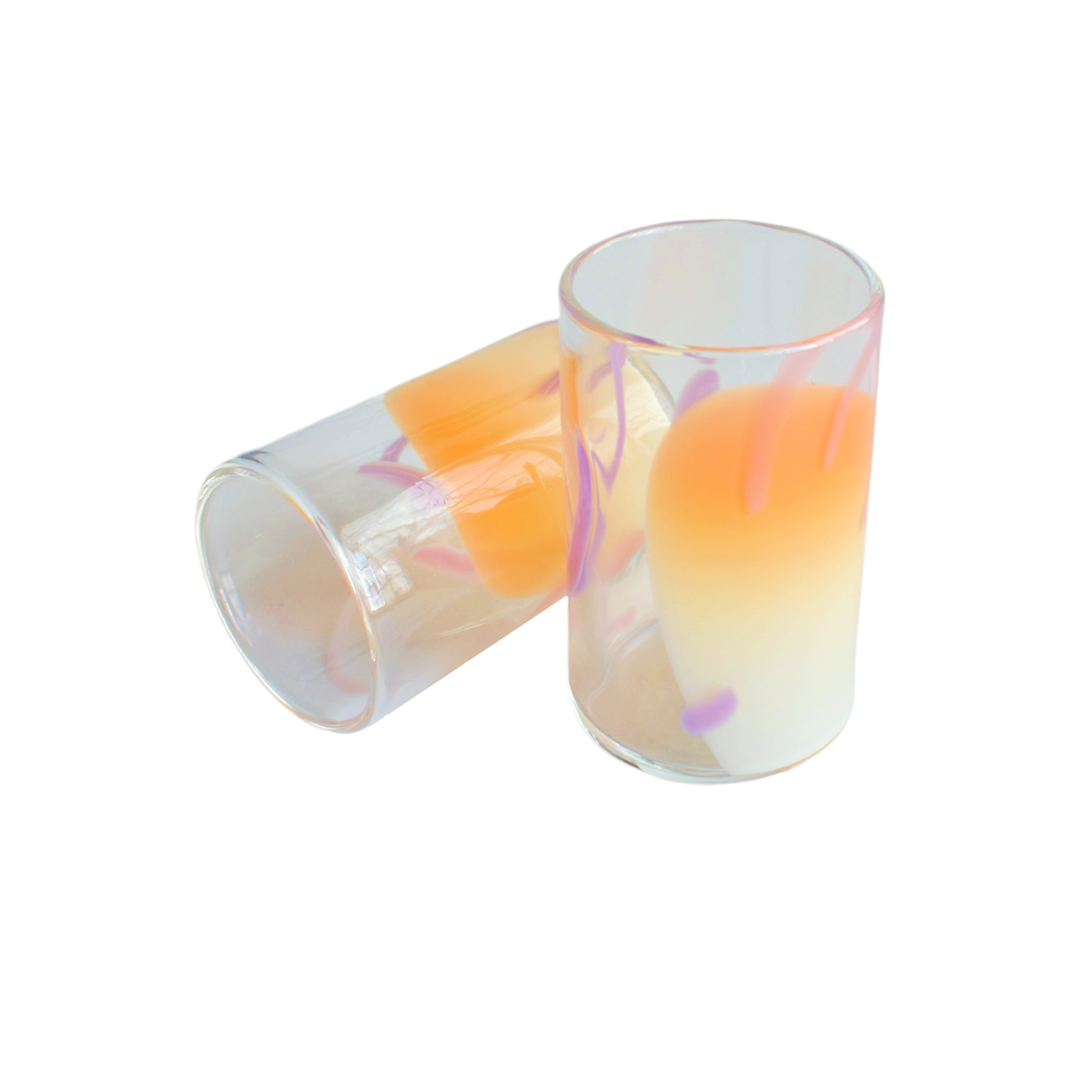 Blahbs and Squiggles Cups in Creme Orange