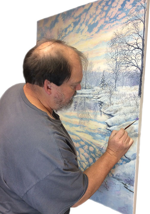 Painting Winter reflections.jpg