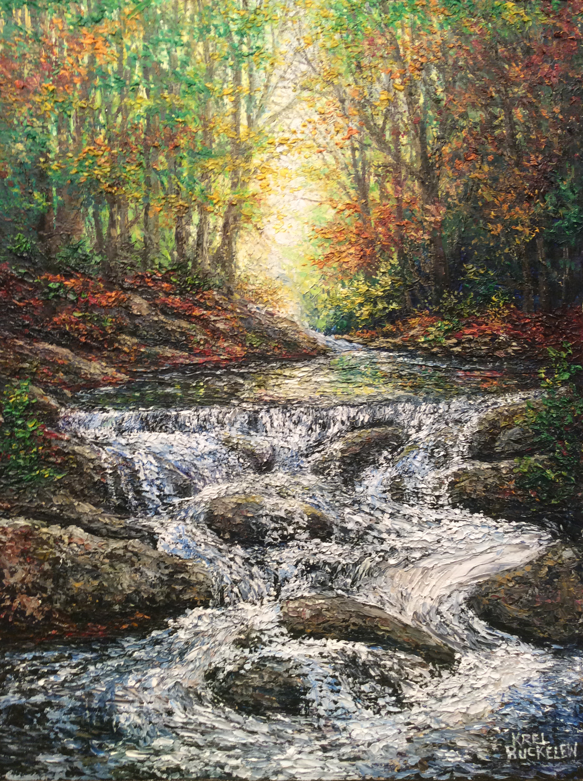 Autumn Light Waterfall