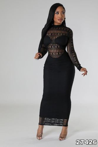 black long sleeve tie waist dress Angel Maternity Nancy Maternity & Nursing Tie Waist Wrap Dress